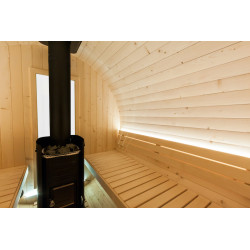 Intérieur avec poêle à bois (exemple)