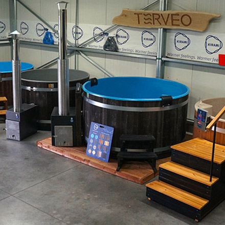 Photo du showroom Terveo dédié aux bains nordiques Kirami