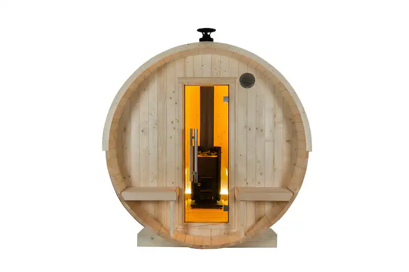 Kuusi avec la terrasse 240cm, poĂŞle Ă bois