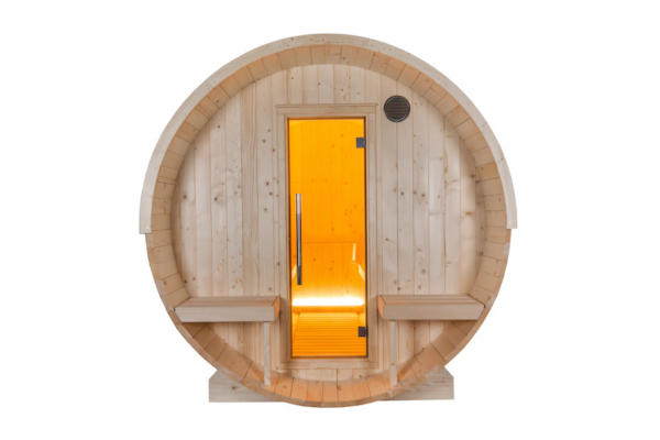 Façade du sauna avec la terrasse 240cm