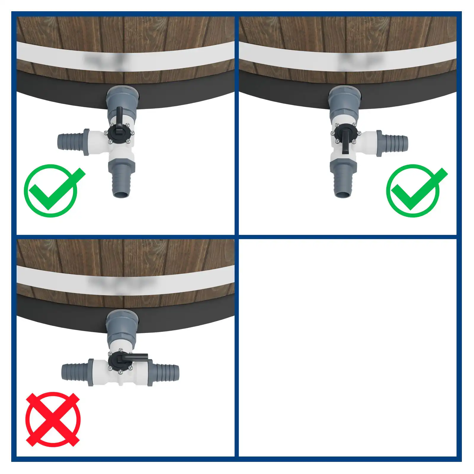 Vidange entre le bain et la filtration 3 voies