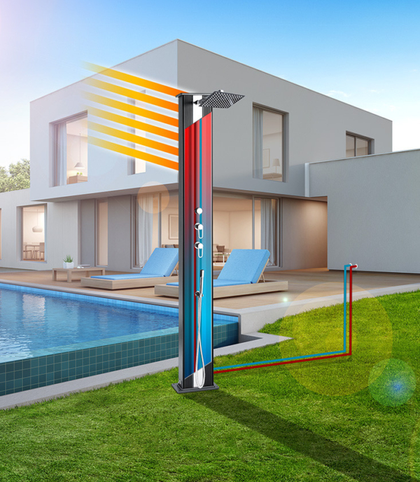 Douche de jardin hybride