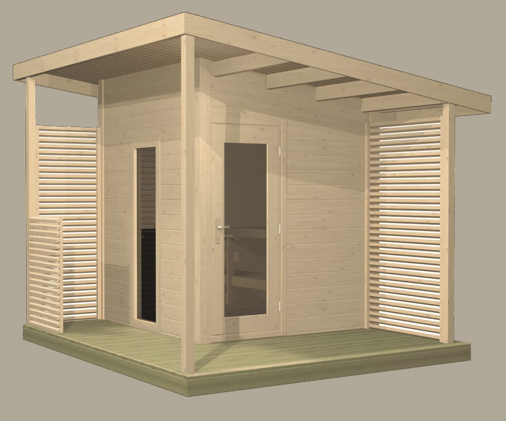 Sauna d'extérieur Harvia Solide Compact Terrasse
