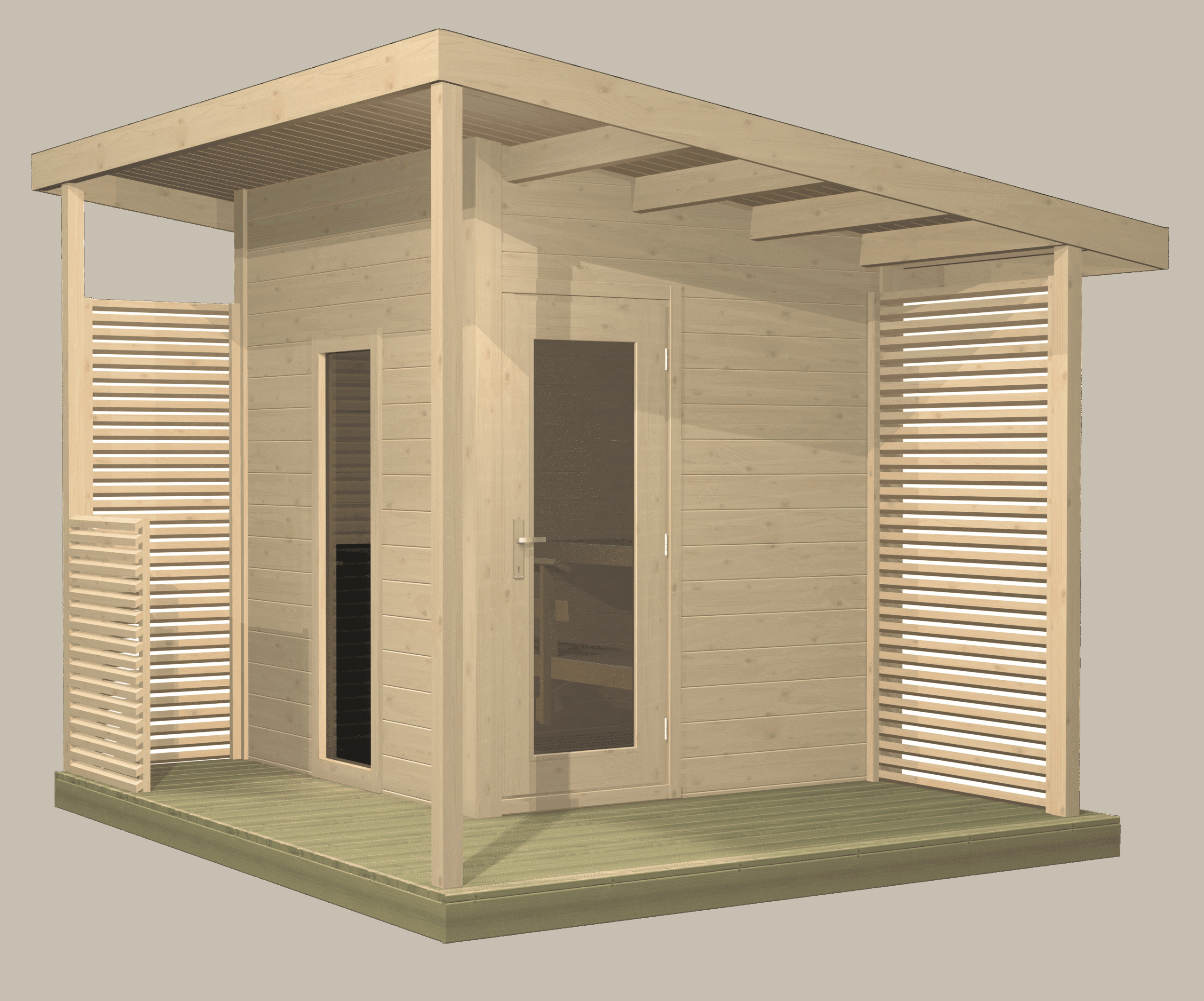 Sauna d'extérieur Harvia Solide Compact Terrasse