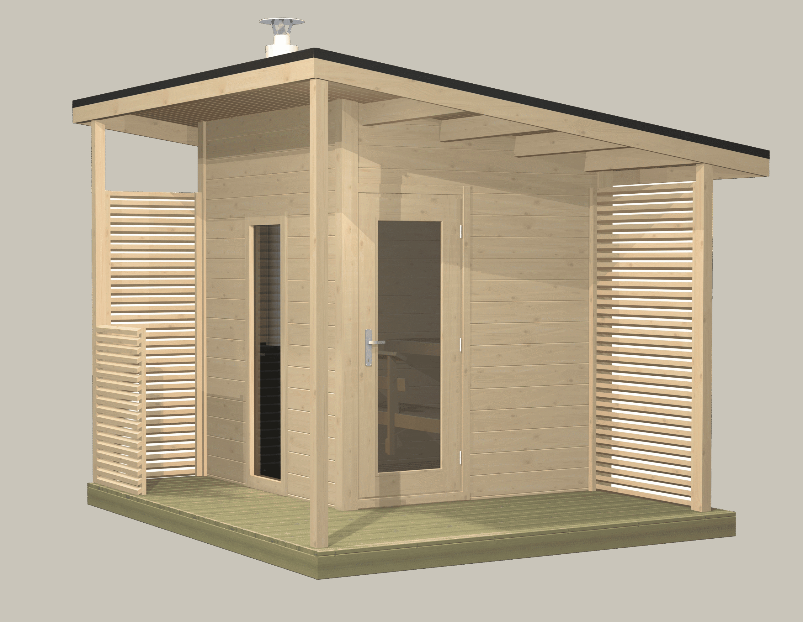 Sauna d'extérieur Harvia Solide Compact Terrasse