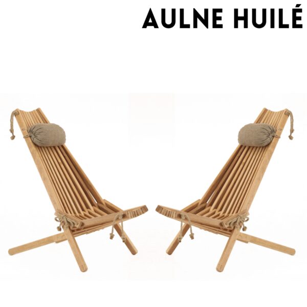 Ensemble 2 chaises et 2 coussins