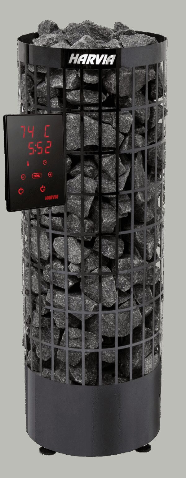 Poêle électrique Harvia Cilindro Noir Xenio